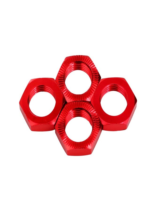 POLANTA 17mm Red Aluminum Wheel Hex Nut Set Upgrade Kit for Arrma 1/8 Typhon 6S 1/7Mojave Felony Infraction Limitless (Red) - Image 3